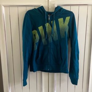 Blue/green zip up jacket